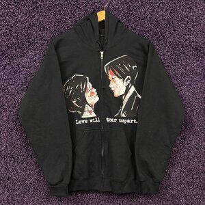 My Chemical Romance Love Will Tear Us Apart zip up hoodie size medium